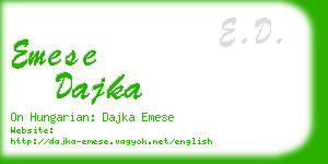 emese dajka business card